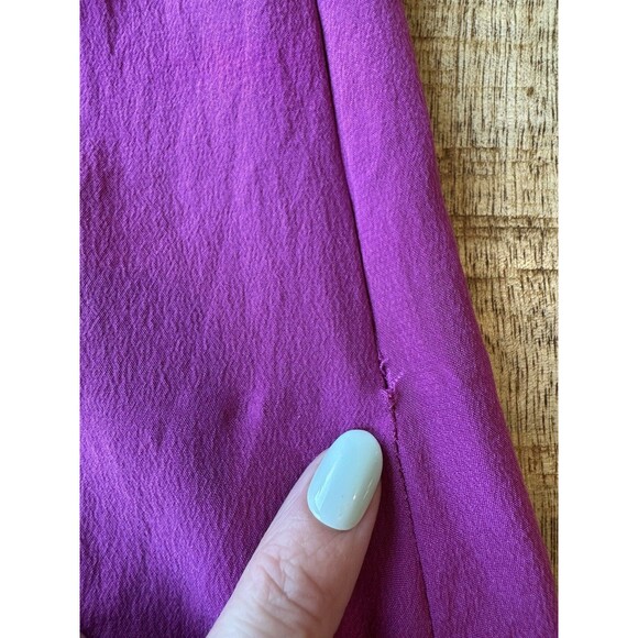 Jenny Han Women's Pink Silk Dress One Shoulder Ruffle Accent Small - Picture 4 of 13